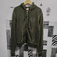 Hoodie True Religion Vintage warna Hijau Gelap
