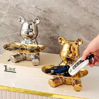 ORNAMENT BEAR TRAY NAMPAN BULAT OVAL/PAJANGAN ORGANIZER KUNCI REMOTE