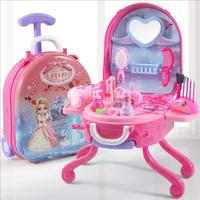 Mainan Tas Meja Rias Anak-anak 3IN1 / Tas Meja Rias Kecantikan Koper Trolley Beauty Makeup Dress Up Back Pack