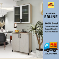 KITCHEN SET BESI - LEMARI PIRING BESI - KITCHEN SET ATAS - KITCHEN SET BAWAH - KSA/KSB ALBA/ERLINE/WIMBLEDON - OLYMSTEEL