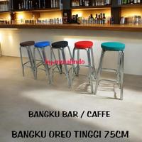 Metalindo Bangku Bar Tinggi 75Cm Bangku Caffe Bangku Counter Bangku Busa Kursi Baso Kursi Warung Bangku Bulat Bangku Baso Kursi Baso Serbaguna Kursi Bar Tinggi