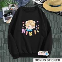 Sweater Crewneck Jaket Niki Enhypen Kpop Korea Lucu Chibi