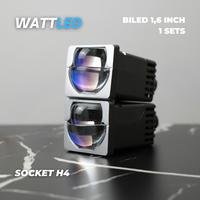 Biled 1,5 inch Lampu Projector High Beam Laser Socket H4 Dengan Kipas Turbo 1 Sets