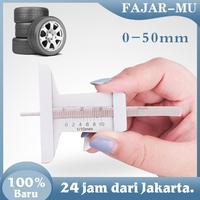 Alat Ukur Ketebalan Kembang Ban 0-50mm Alat Pengukur Ketebalan Ban Bahan Stainless Steel Tread Depth Gauge