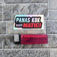 Stiker Panas Kok Sama Matic Kata Viral FYP Hologram Rainbow Motor Helm