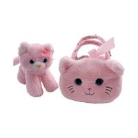 Pretty Missy Boneka Plush Karakter Kucing Dengan Tas Lh18391 - Pink