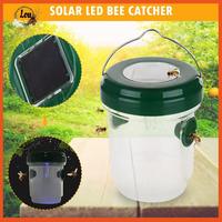 LED Solar Powered Wasp Traps Outdoor Hanging Bee Catcher Insect Trap