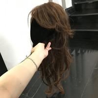 Wig rambut panjang keriting wig rambut coklat curly wig