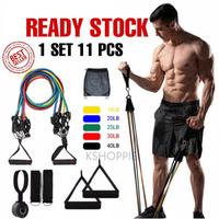 11 Pcs Resistance Bands Set 150lbs Exercise Bands Yoga Home Gym Elastic Expander 11 Pcs Resistance Bands Set 150lbs Exercise Bands Yoga Home Gym Elastic Expander