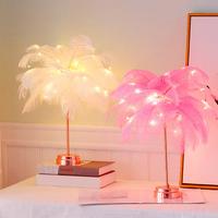Creative Feather Table Lamp Tree Night Lights LED Night Lamp for