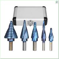 Tool 5pcs Step Drill Spiral Groove Triangular Shank Stepped Drill S