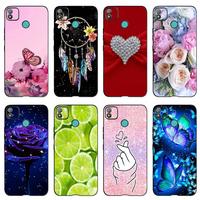 Soft Case Silikon Tpu Hitam Motif Lukisan Lemon Cover Belakang Hp