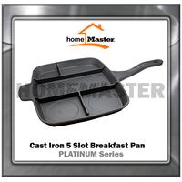 Cast Iron/Besi Cor Breakfast/Sarapan 5 Slot Frying Pan/Panci IP538