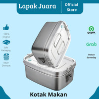 Berkualitas! Kotak Makan Bento Lunch Box Anti Tumpah Stainless Steel