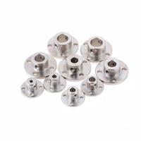 6mm to 10mm Bore C45 Steel Robot Motor Wheel Coupler Coupler Silver Tone 6mm to 10mm Bore C45 Steel Robot Motor Wheel Coupler Coupler Silver Tone