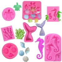 3D Fish Seahorse Crab Starfish Silicone Mould Beach Sea Summer Mold MA 3D Fish Seahorse Crab Starfish Silicone Mould Beach Sea Summer Mold MA