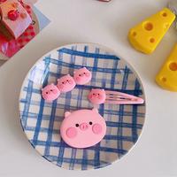 Cute Pink Piggy Hairpin Poni Rusak Rambut Aksesoris Rambut Gadis