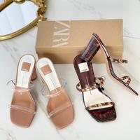 leopard strappy heels