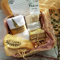 CAMPAGNARD RUSTIC HAMPERS BATH SHOWER NATURAL SET/GIFT HAMPERS LEBARAN