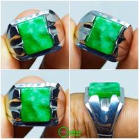 Terlaris [BISA BAYAR DITEMPAT] CINCIN NATURAL GIOK CINA CORAK HIJAU