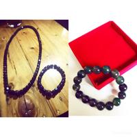 Terlaris Kalung dan gelang BLACKJADE ORIGINAL bonus gelang giok hijau