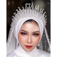 Mahkota queen wedding white crystal new