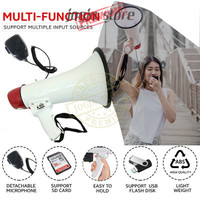 Megaphone Pengeras Suara Toak Bluetooth Voice Recorder Microphone 50W