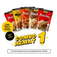 Ready Masjay Hemat 5 Pcs Mix Varian Masjay Bonus Extra Topping Mix