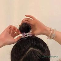 Produk Tali Rambut Beruang Kecil yang Lucu Cincin Rambut Kristal