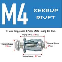 Review Skrup Rivet Metal Fisher M4/M5/M6 Jack Nuts Kelopak Mur Baut ...
