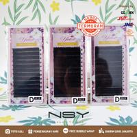 Yelix BLACK Ellipse bunga Eyelash Extension Premium Matte Black Double