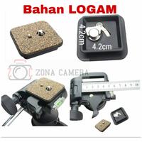 tripod quick release plate 4.2cm dudukan kamera  taka somi excel wei