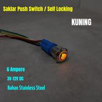 Review Saklar Stainless LED Tombol On Off Besi Push Button Switch ...