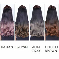 (Plcc) Hair Clip / Hairclip Big Layer Wavy Curly Warna Ombre Gradasi