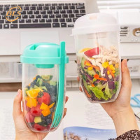 Cangkir Salad Dengan Garpu 1000Ml Untuk Dewasa