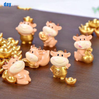 Miniatur Sapi Keberuntungan Untuk Dekorasi Lansekap Mikro /