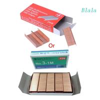 Blala 1000Pcs / Kotak 12mm 12# 24 / 6 Staples Kreatif Bahan Metal