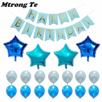 PROMO SET HBD FANCY FLAG (BLUE) w/ STARS