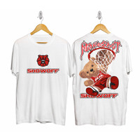 Kaos Pria Showoff Boneka Bear Boss Warna Putih Distro An Pendek Motif