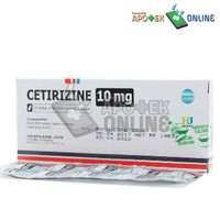 CETIRIZINE 10MG 1 STRIP 10 TABLET