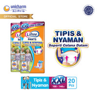 Lifree Popok Dewasa Celana Tipis Nyaman Bergerak - XXL10 - 2 Packs