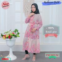 Baju atasan tunik pakaian remaja outfit cewek motif bunga by MAHARANI