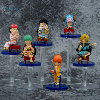 Kuhong 6pcs / set Action Figure One Piece Luffy Sanji Sauron Untuk