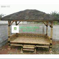 Saung Gajebo Bambu Aneka Bentuk dan Ukuran-Layanan pembuatan Langsung