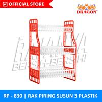 Rak Piring Plastik Susun 3