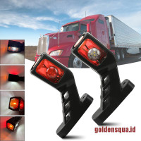 Golden 2Pcs Lampu Indikator Samping 12 / 2-Led Untuk Truk / Trailer