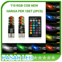 New Lampu LED Senja T10 RGB 2Pcs Warna Banyak Kontrol Remote