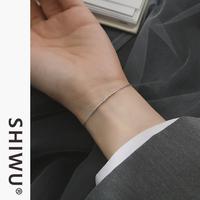 Shiwu Perhiasan Perak Angin Dingin Gelang Wanita Perak Murni Sangat