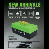TB2046 TOOL BOX TOOLBOX KOTAK PERKAKAS PLASTIK PVC 3 SUSUN TEKIRO 2046