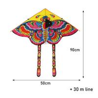 Outdoor Sports Butterfly Flying Kite With 30M Single Line Colorful